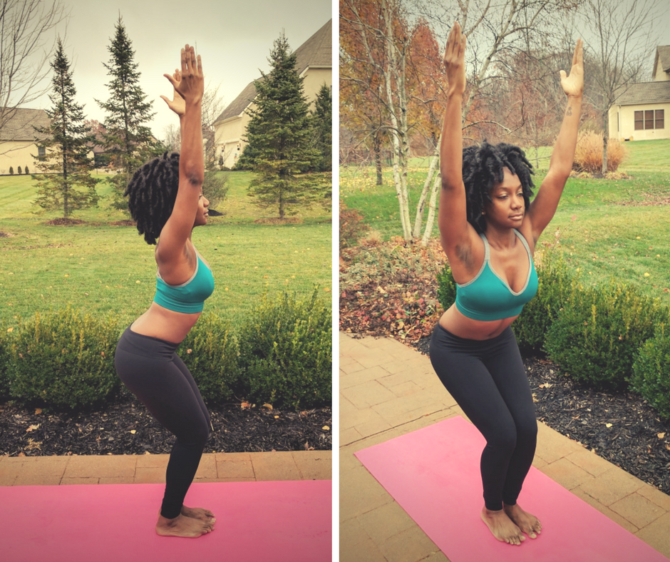 Yoga for Weight Loss: Chair Pose, Black Women Doing Yoga, Black Girl Yoga, Yoga To Help You Loose Weight