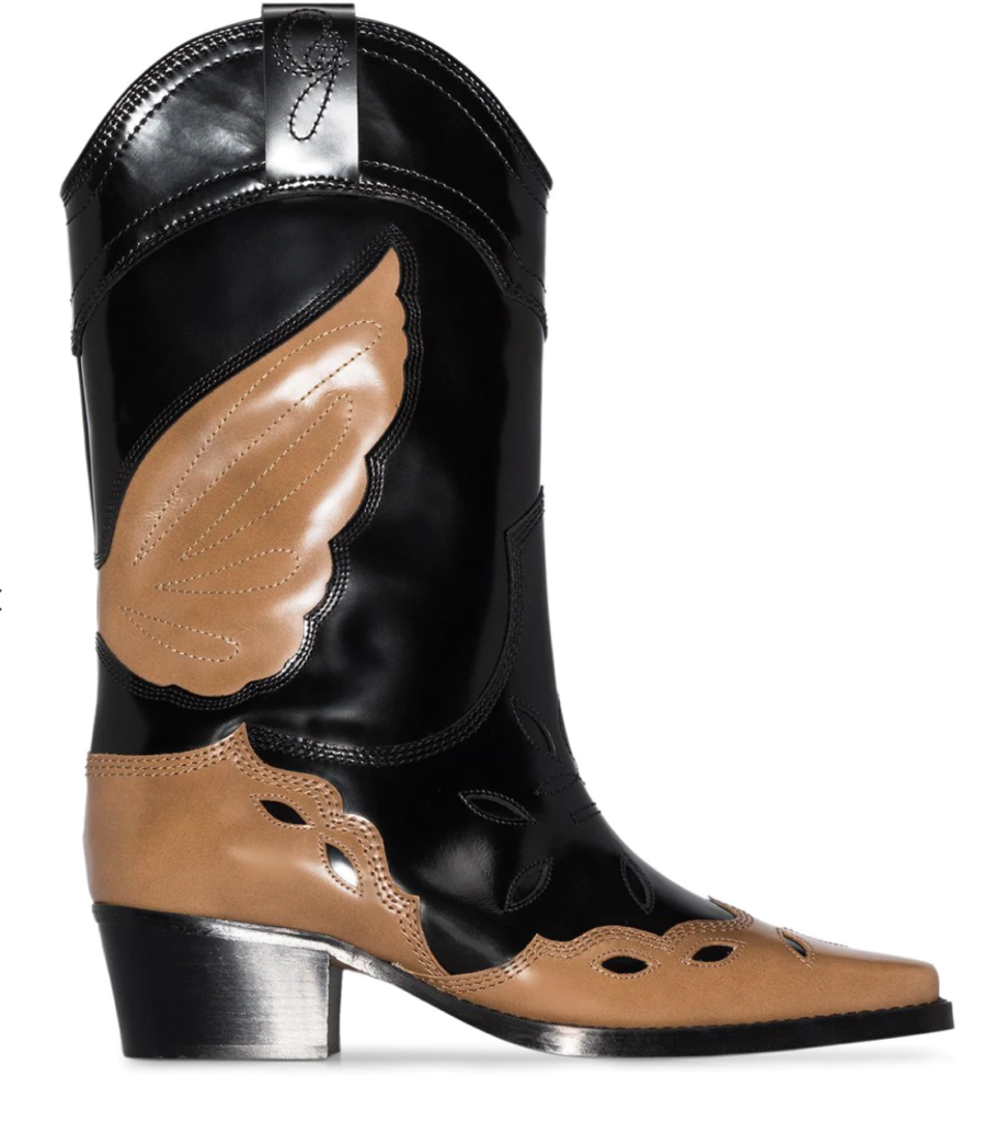 ganni sale, Texas Leather Cowboy Boots, Ganni Boots, Ganni Farfetch, Sales Farfetch, ganni cowboy boots, ganni western boots